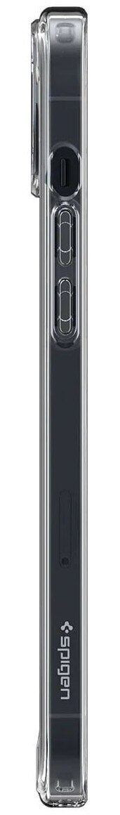 Widok z boku przezroczystego etui na telefon.