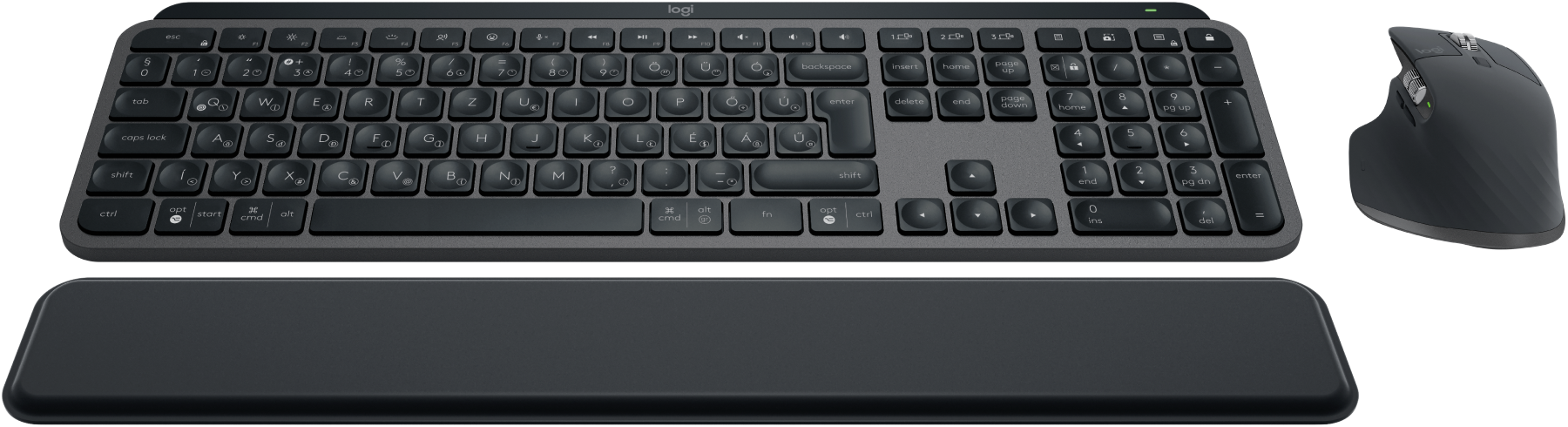 LOGITECH MX Keys S Combo Bluetooth US Angol billentyűzet és Master3S egér szett, grafitszürke (920-011614)