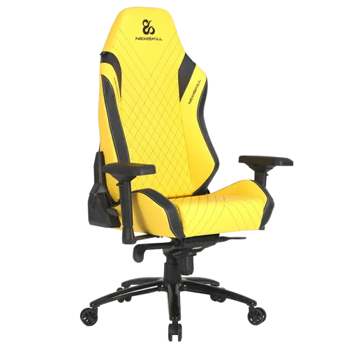 Silla gaming amarilla y negra.