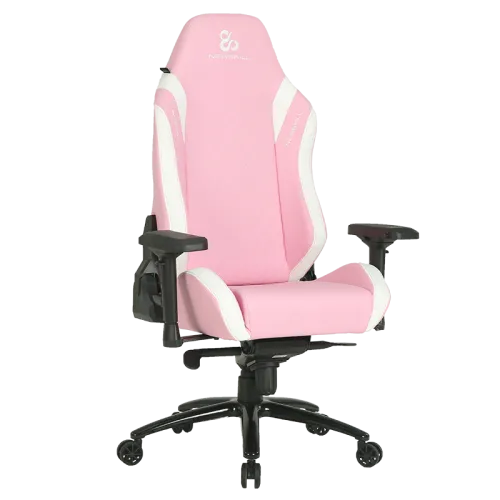 Silla gaming - Newskill Neith, Cojín Lumbar y Cervical, 150 kg, Reposabrazos Acolchados 4D, Piel sintética, Rosa y Negro