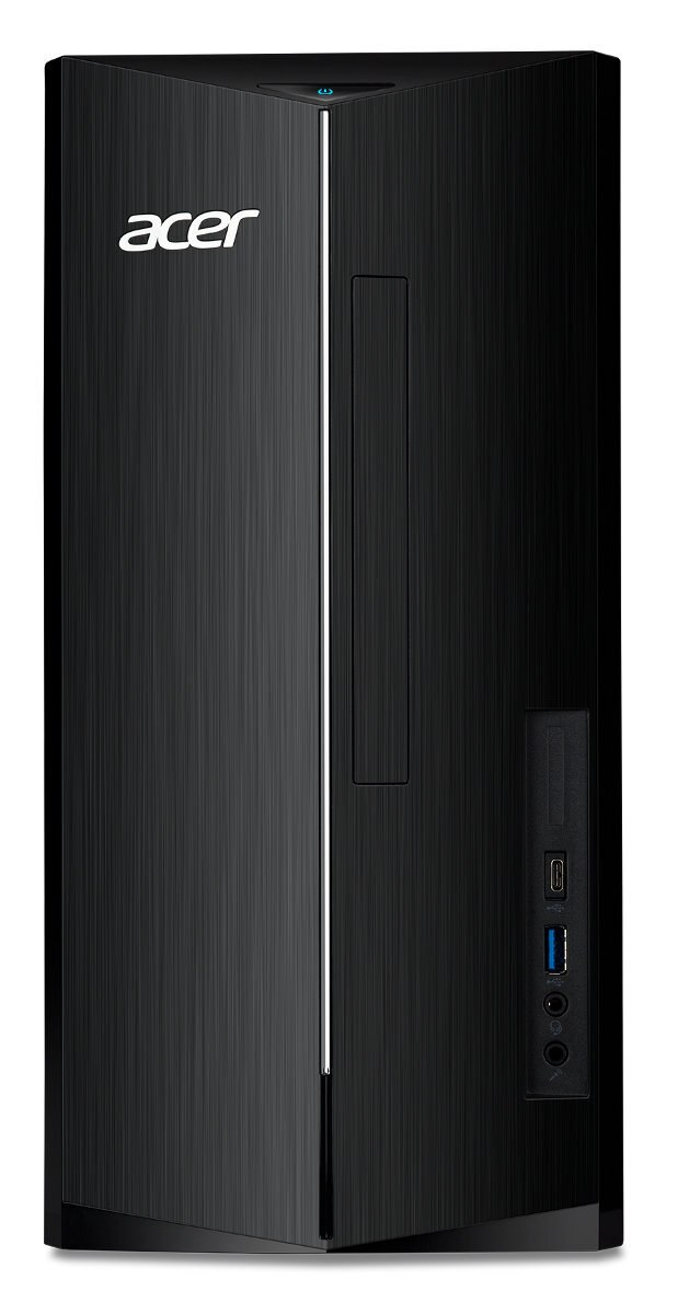 Czarny komputer stacjonarny do gier Victus z logo Victus.