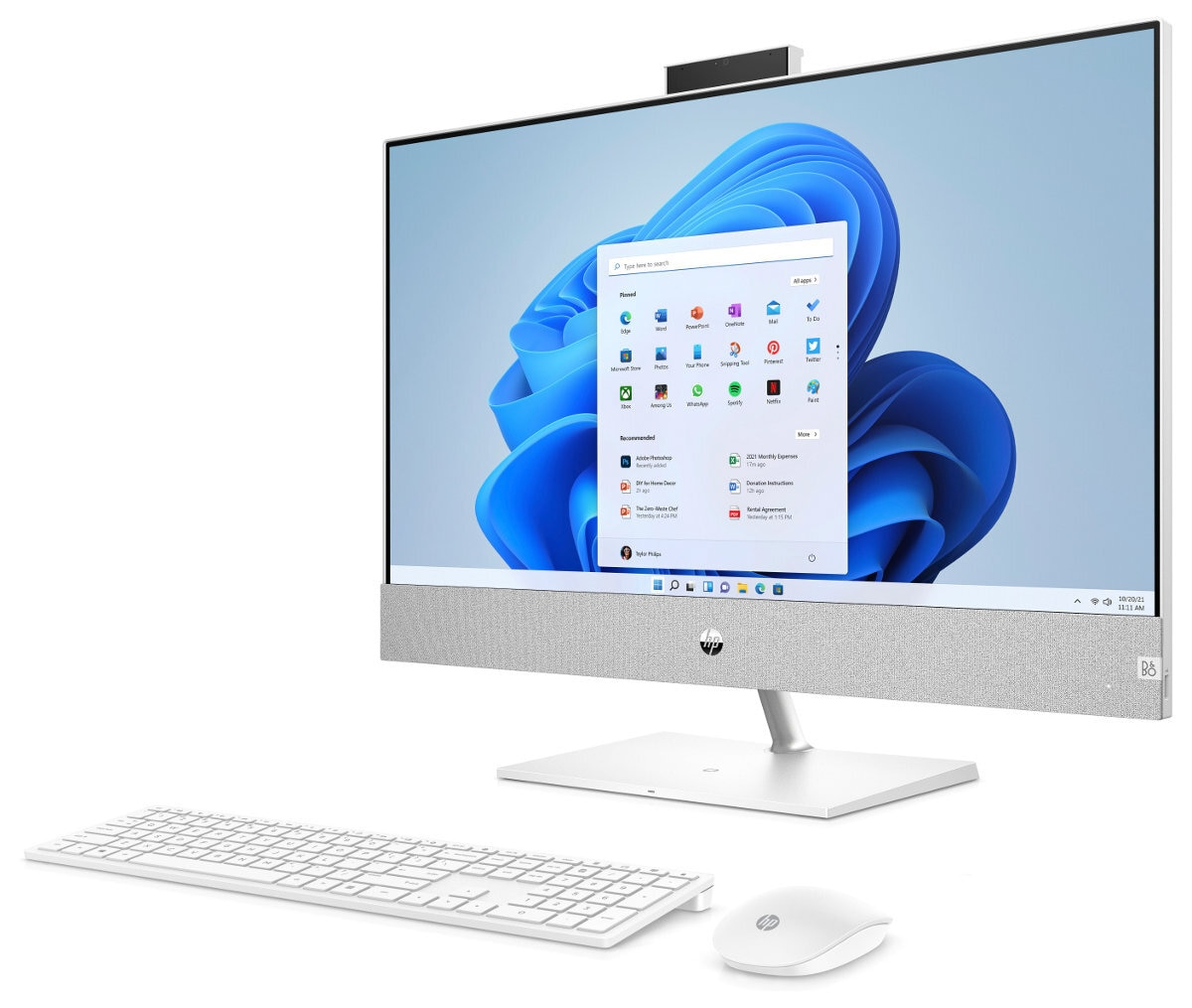 Komputer All-in-One HP Pavilion 27-ca1461nw FHD i5-12400T/16GB/512GB SSD/RTX3050 4GB/Win11H Biały