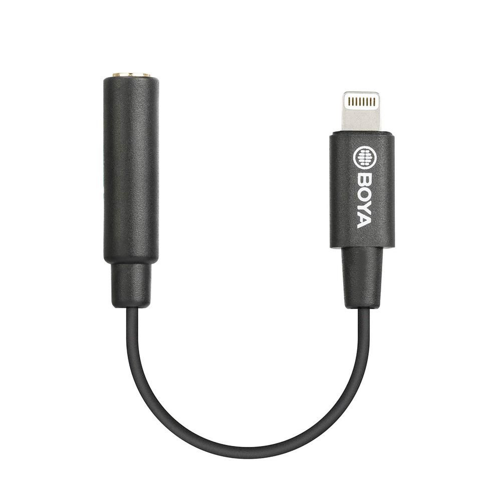 BOYA BY-K3 Apple Lightning 3.5mm Ses Çevirici Siyah