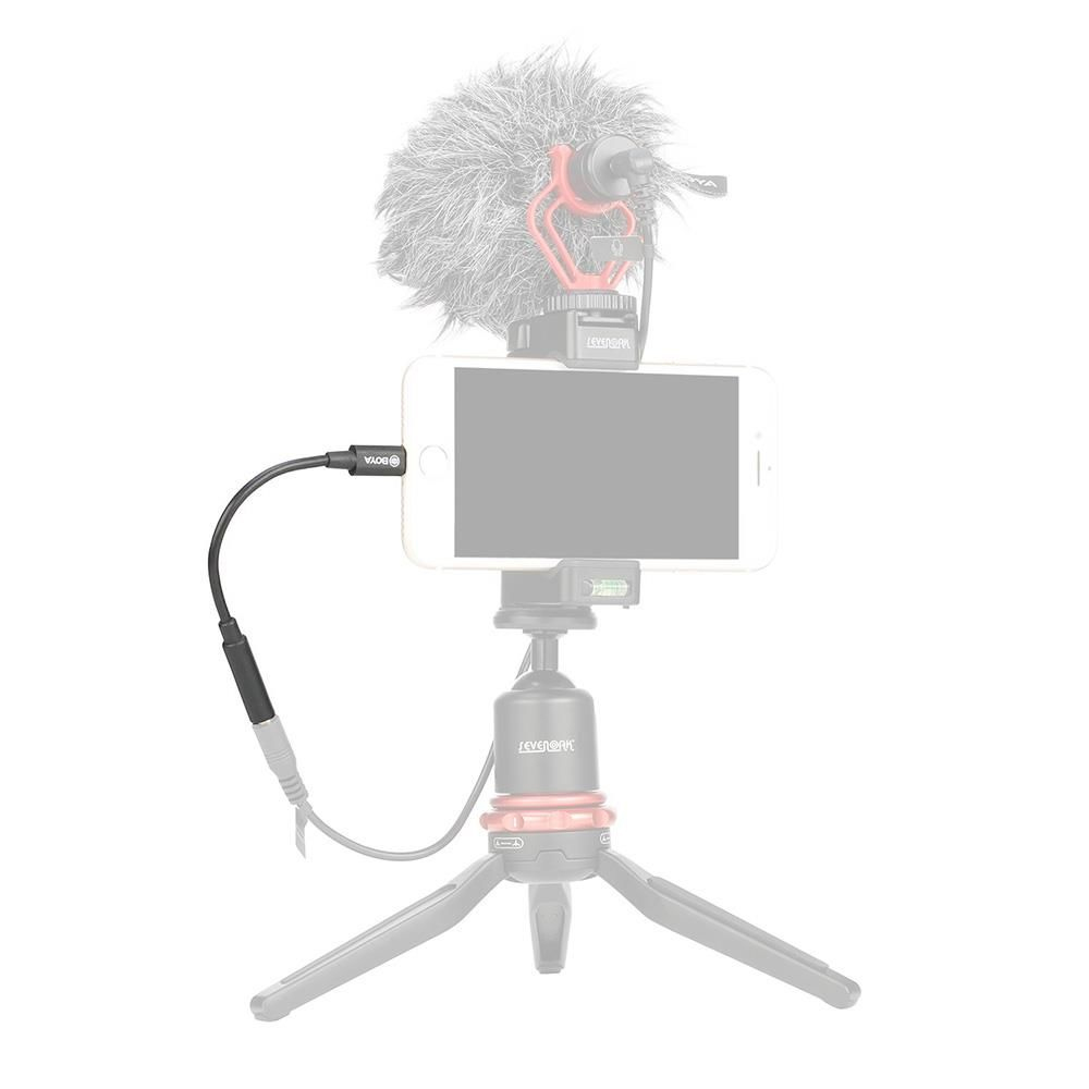 BOYA BY-K3 Apple Lightning 3.5mm Ses Çevirici Siyah