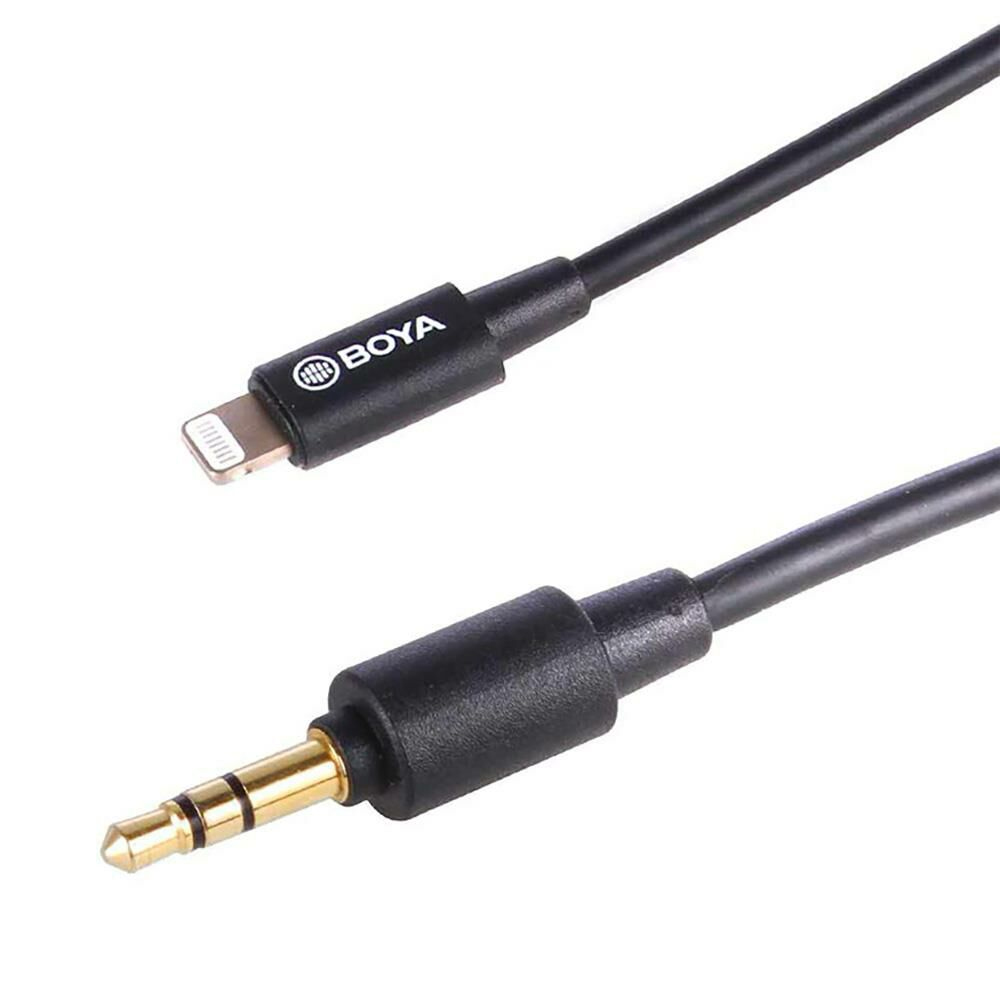 BOYA BY-M2D Lisanslı iPhone İkili Yaka Mikrofonu Siyah