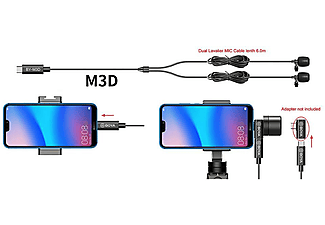 BOYA BY-M3D Type-c Telefon İkili Yaka Mikrofonu Siyah_2