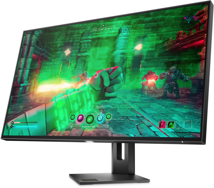 Monitor gaming - HP OMEN 27u, 27" UHD (4K), 144 Hz, 1 ms, IPS, 2 USB-A, FreeSync ™ Premium Pro, Altura ajustable, Altavoces incorporados, Negro