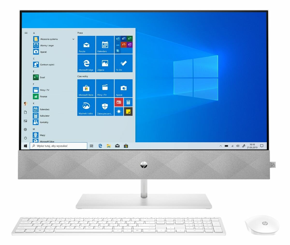 Komputer All-in-One HP Pavilion 27-d0000nw FHD i5-10400T/8GB/512GB SSD/INT/Win10H Biały