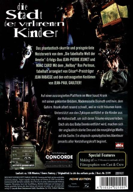 Rückseite einer DVD-Hülle mit Text.
