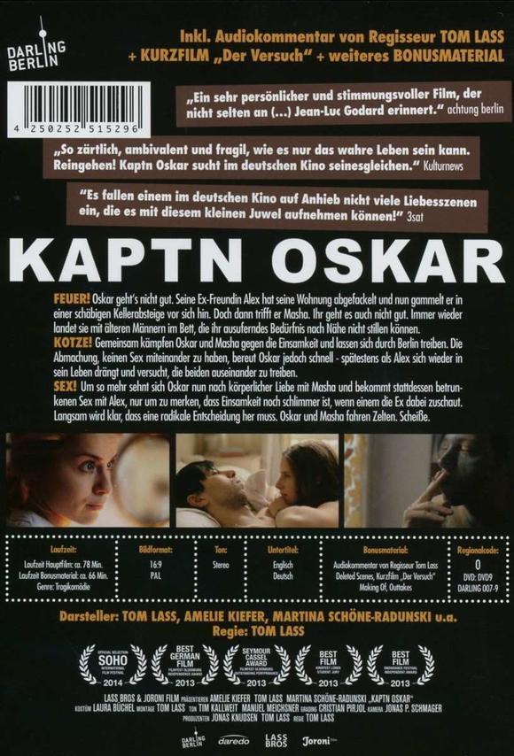 DVD-Cover von 'Kaptn Oskar' mit Filmtrailern, Titeln und Darstellern.