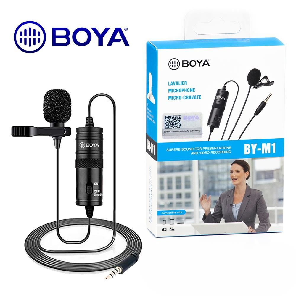 BOYA BY-M1 Yaka Mikrofonu Siyah