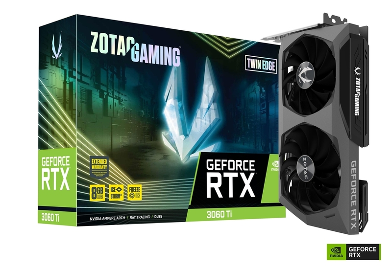 ZOTAC GeForce RTX 3060 Ti Twin Edge Gaming 8GB 256Bit GDDR6 Nvidia
