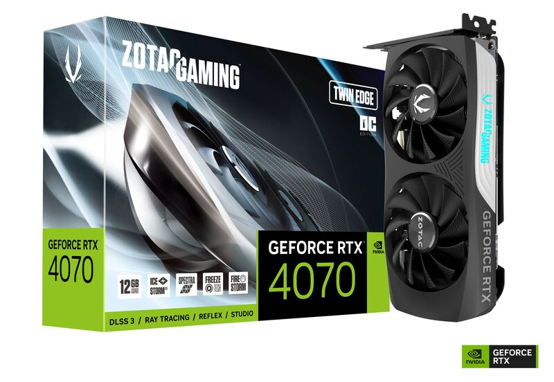 き*メ様 ZOTAC GeForce RTX 4070 12GB ZOTAC GeForce RTX 4070 Twin Edge OC 12GB 192Bit GDDR6X Nvidia