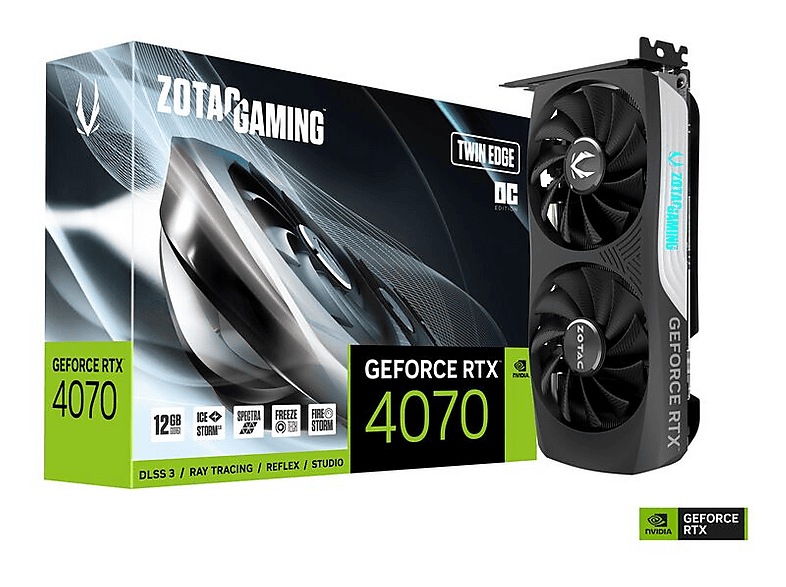 ZOTAC GeForce RTX 4070 Twin Edge OC 12GB 192Bit GDDR6X Nvidia