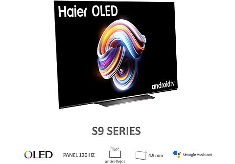 TV OLED 65  Haier S9 Series H65S9UG PRO, OLED 4K, Smart TV (Android TV),  UHD 4K, 120Hz, Dolby Atmos-Vision, Control por Voz, Negro