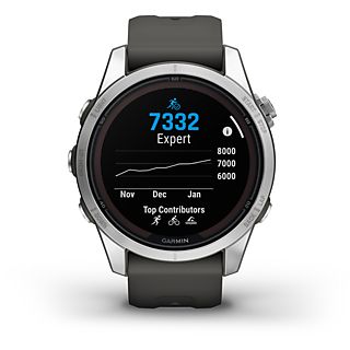Reloj deportivo - Garmin Fénix 7 S Pro, Negro, Carga Solar, 108-182 mm, 1.2", Multideporte, GPS