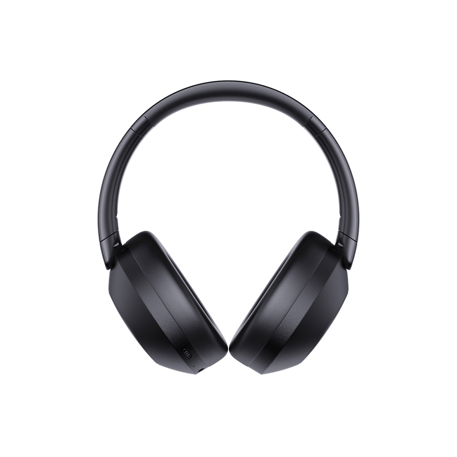 Auriculares negros. El diseño muestra claramente las copas y la diadema, fondo blanco.