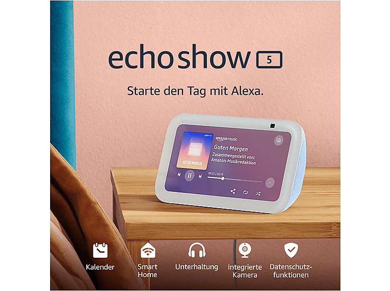 Thumbnail - AMAZON Echo Show 5 (3. Generation) Smart Speaker, Blue