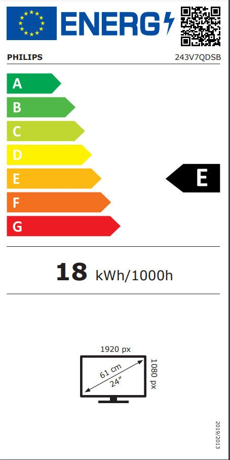 Monitor PHILIPS 243V7QDSB/00 23.8 FHD IPS 4ms