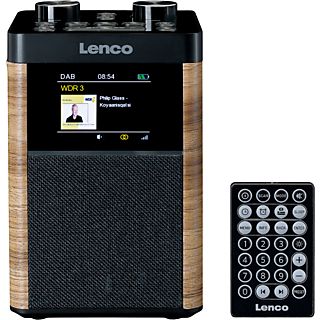 LENCO PDR-060WD - PLL FM-Radio (DAB+, FM, Schwarz/Holzfarbe)