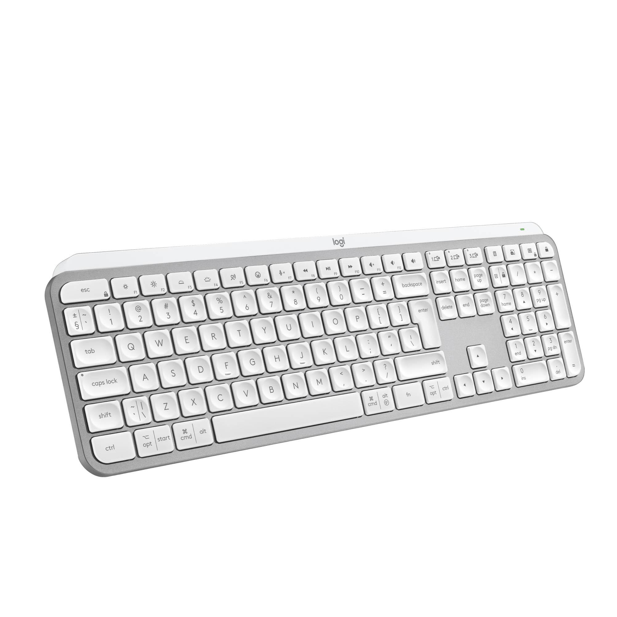 LOGITECH MX Keys S für Tastatur, Grey Linux, kabellos, Windows Chrome, PC, Mac, Pale