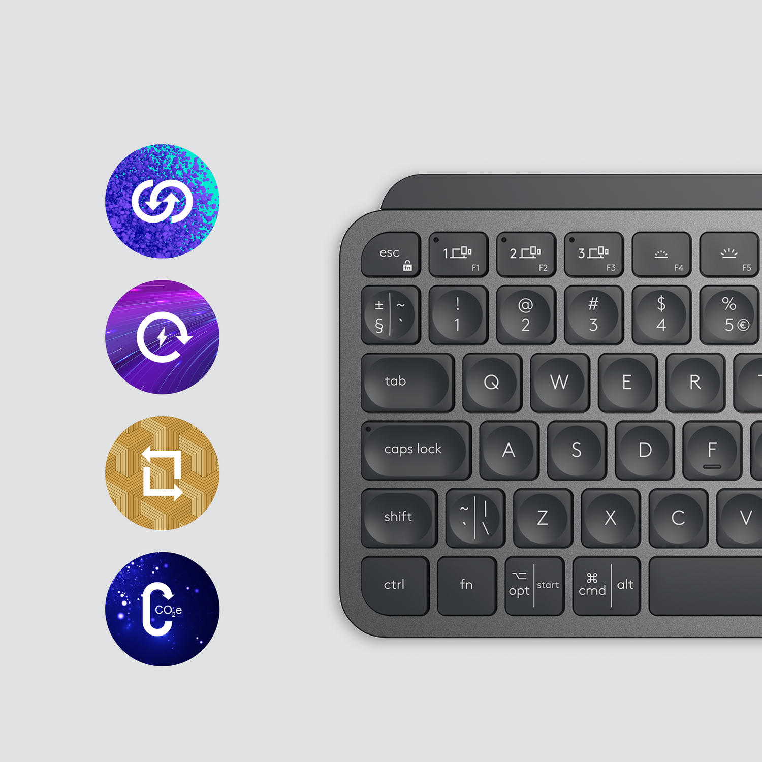 LOGITECH Draadloos toetsenbord MX Keys Mini Illuminated QWERTZU Graphite (920-010482)