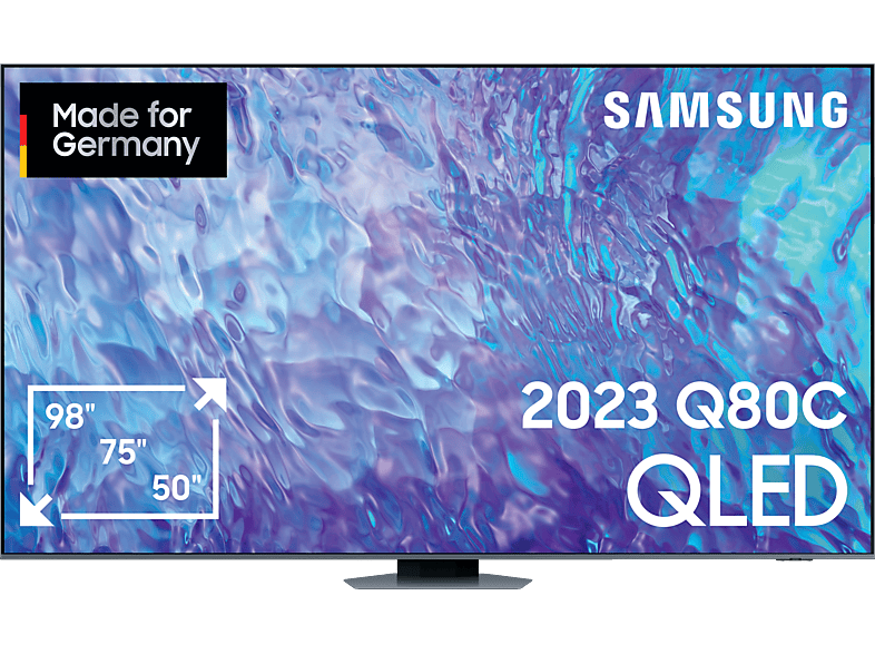 SAMSUNG GQ98Q80CAT QLED TV (Flat, 98 Zoll / 247 cm, UHD 4K, SMART TV ...