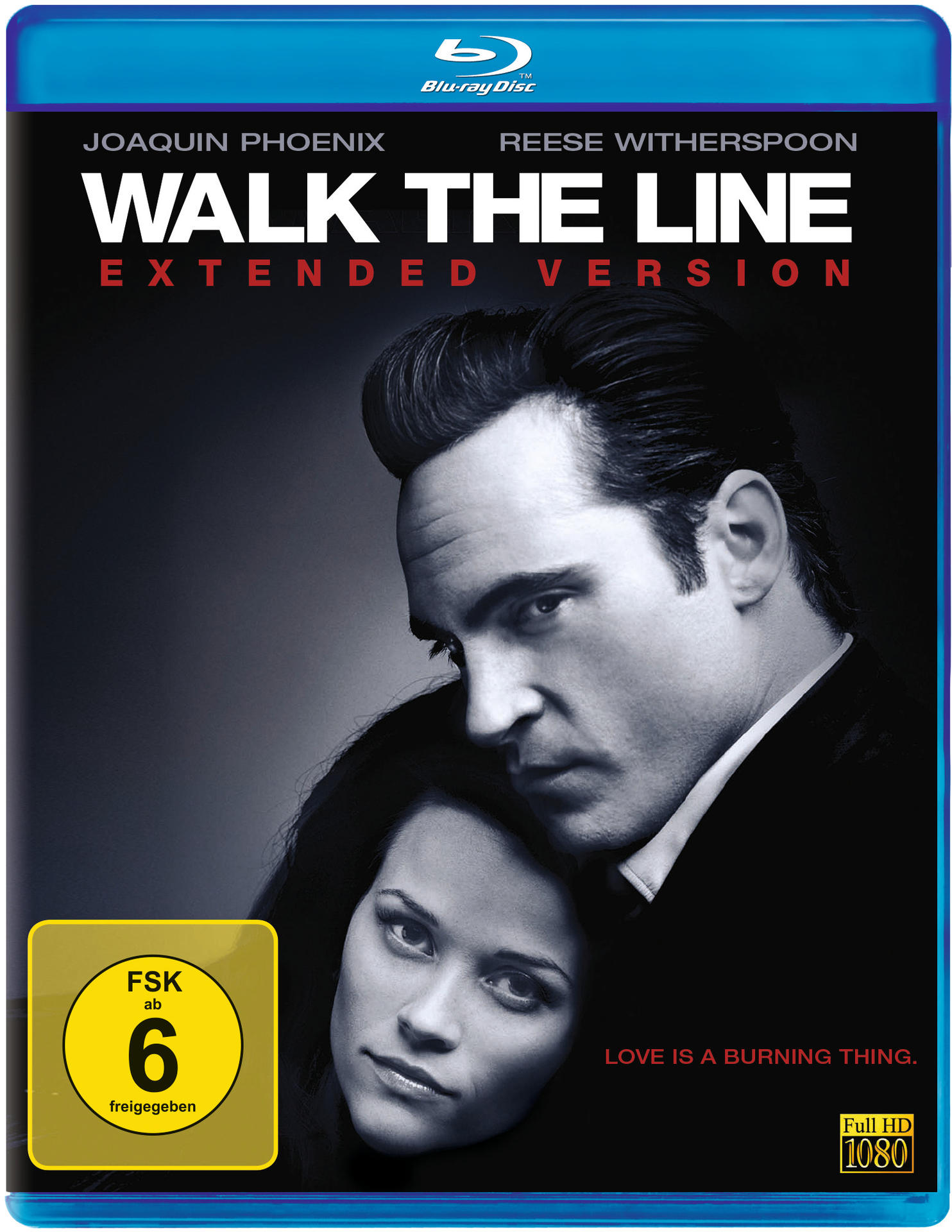 Blu-ray Disc des Films 'Walk the Line' mit Joaquin Phoenix und Reese Witherspoon.