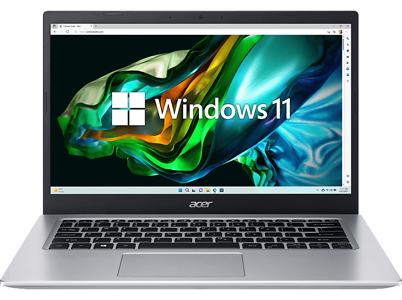 ACER Aspire 5 (A514-54-73LU), Notebook, mit 14 Zoll Display, Intel® i7-1165G7 Prozessor, 16 GB RAM, 512 GB SSD, Intel®, Iris® Xe, Silber Windows 11 Home (64 Bit)