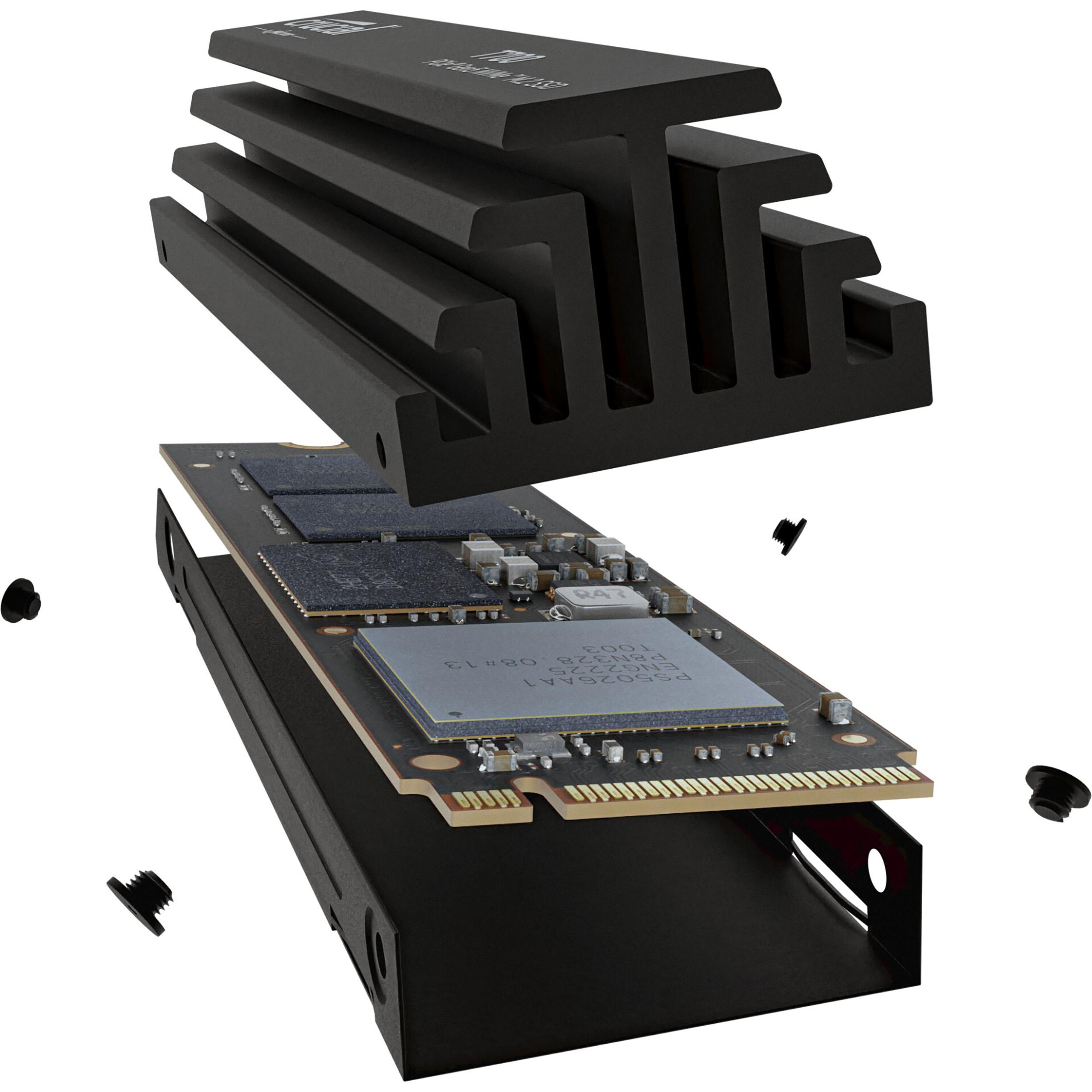 M.2, SSD, intern SSD mit PCIe TB T700 1 NVMe Heatsink Gen5 CRUCIAL