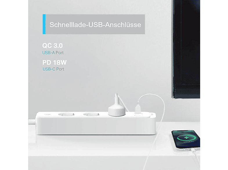 TP-Link P300 smarte WLAN-Steckdosenleiste; WLAN Steckdosenleiste — Foto 2 von 5