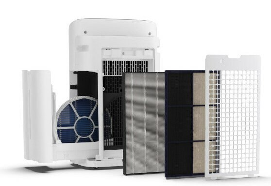 Oczyszczacz z nawilżaczem powietrza SHARP UA-KIN40E-W