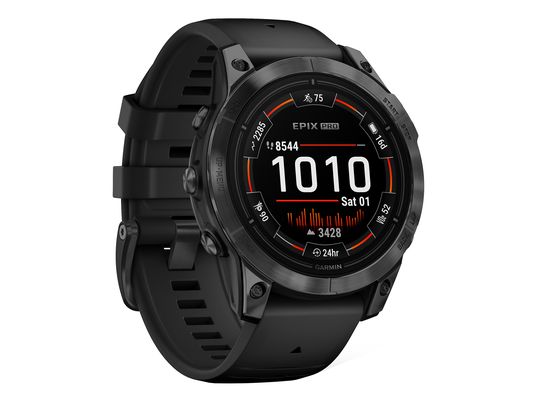 GARMIN épix Pro (Gen2) 47mm - GPS-Smartwatch (125 - 208 mm, silicone, Noir / gris ardoise)