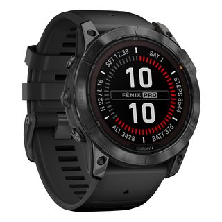 GARMIN fēnix 7X Pro Solar - GPS-Smartwatch (127 - 210 mm, silicone, Noir / gris ardoise)