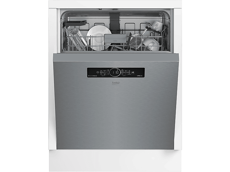 BEKO BDUN3844M0X Geschirrspüler (unterbaufähig, 598 mm breit, 43 dB (A), C)