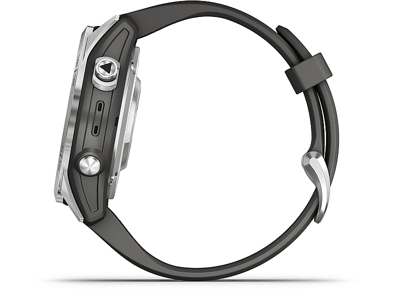 GARMIN FENIX 7 S PRO SOLAR Smartwatch Silikon, 108-182 mm, Graphit/Edelstahl
