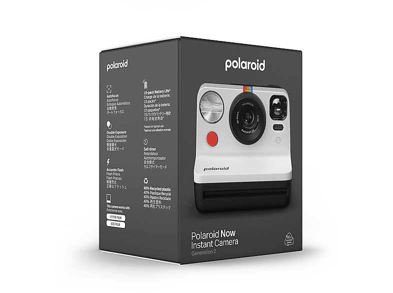 POLAROID Now Gen 2 Anlık Fotoğraf Makinesi Siyah Beyaz_6