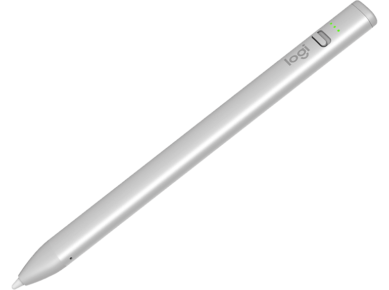LOGITECH Crayon (USB-C), iPad (alle Modelle ab 2018), Pixelgenauer digitaler Zeichenstift, Silber