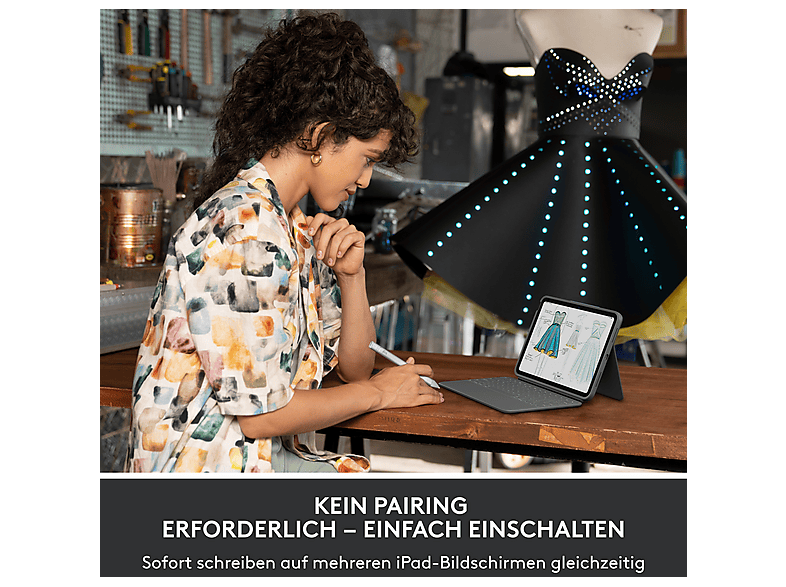 LOGITECH Crayon (USB-C), iPad (alle Modelle ab 2018), Pixelgenauer digitaler Zeichenstift, Silber — Foto 3 von 5