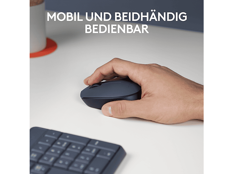 LOGITECH M170, Kabellose Maus, USB-Empfänger, Grau; PC Maus — Foto 2 von 5