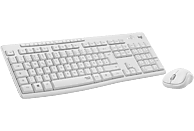LOGITECH MK295 kabelloses Tastatur-Maus-Set mit SilentTouch-Technologie, optischer Spurführung, Weiß