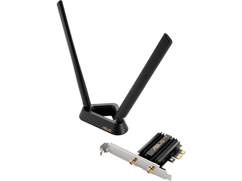 Adaptador Wi-Fi - ASUS PCE-AXE59BT, 6, 160 MHz, Bluetooth 5.2, Negro, Oro, Plata