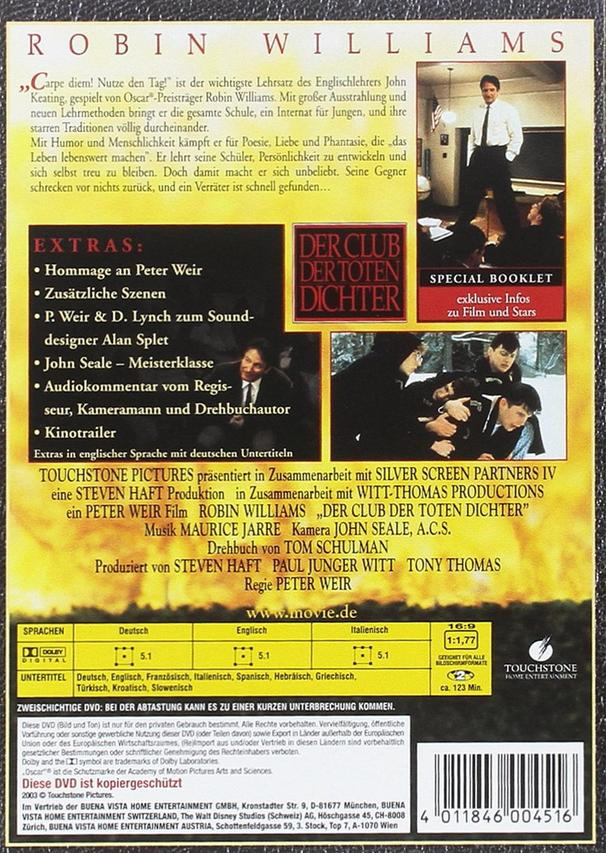 DVD-Cover: Filmplakat mit Text. Personen im Hintergrund. Weißer Hintergrund.