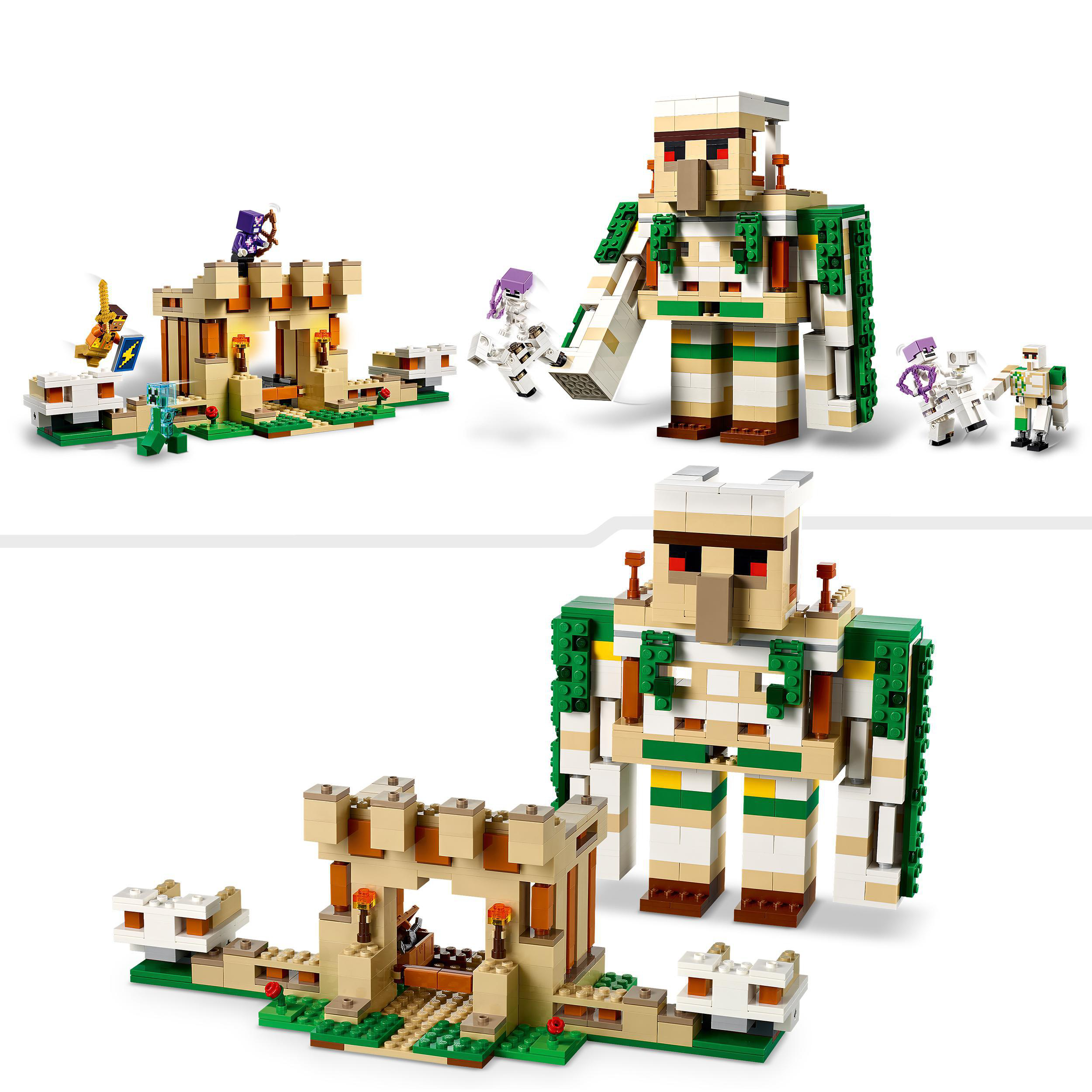 LEGO Minecraft 21250 Eisengolem-Festung Mehrfarbig Die Bausatz