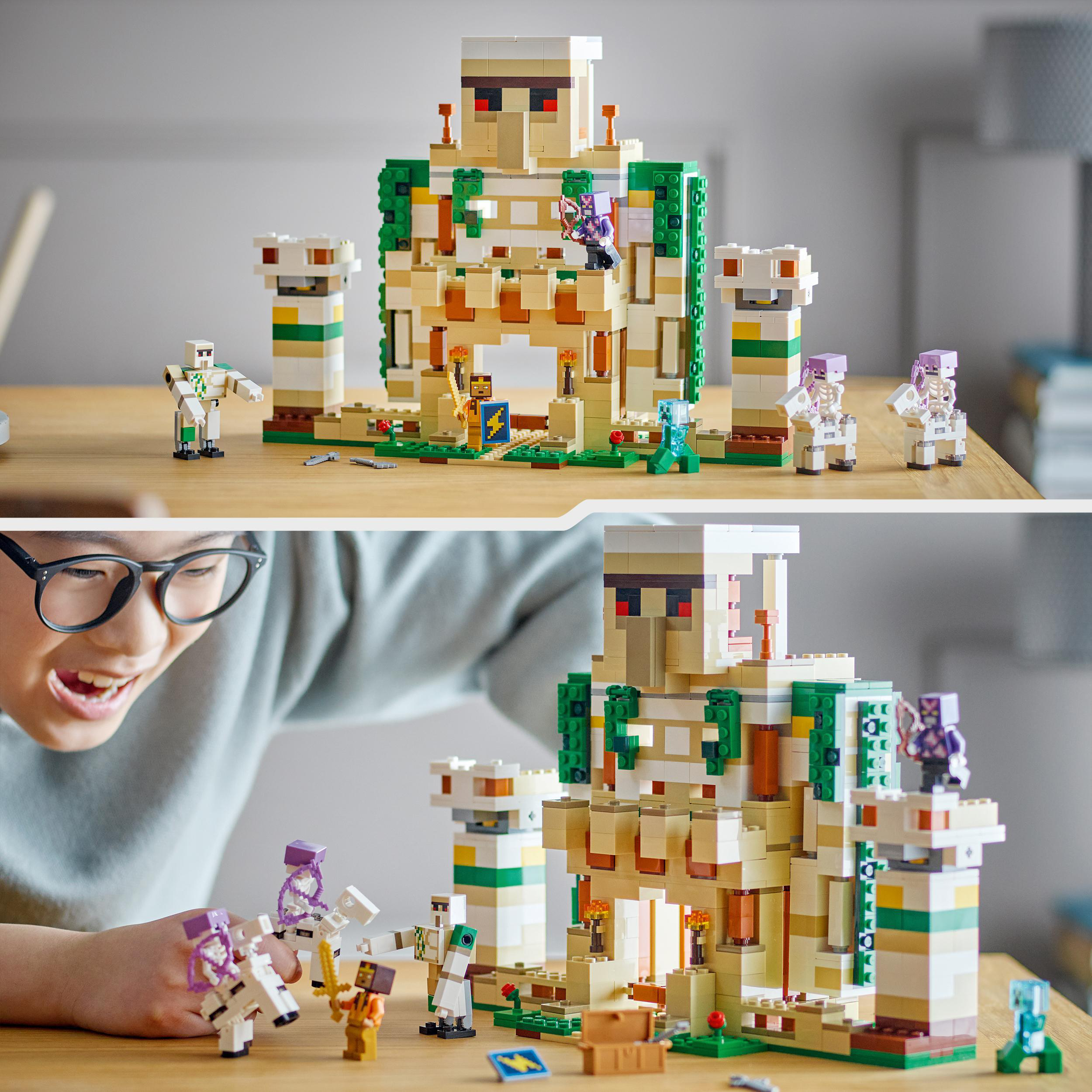 LEGO Minecraft 21250 Eisengolem-Festung Mehrfarbig Die Bausatz