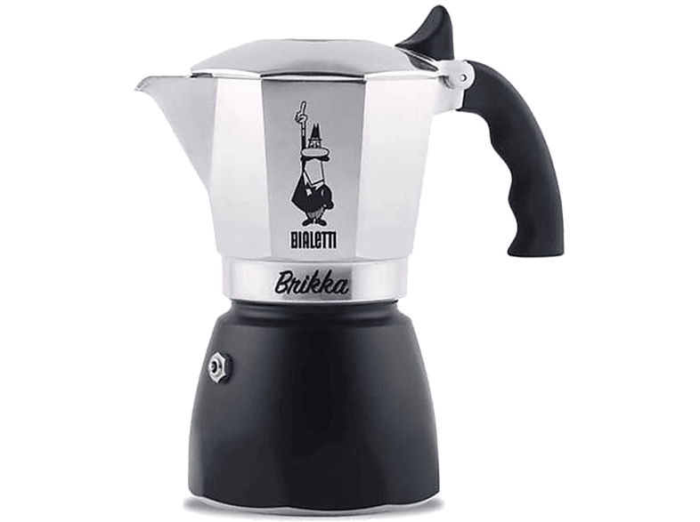 BIALETTI New Brikka Moka Pot Siyah Gri