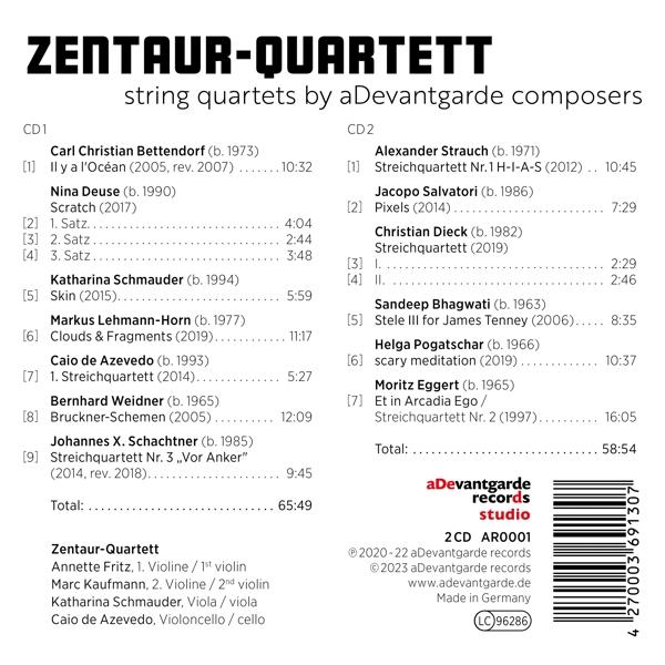 Zentaur-quartett - String quartets by aDevantgarde composers  - (CD)