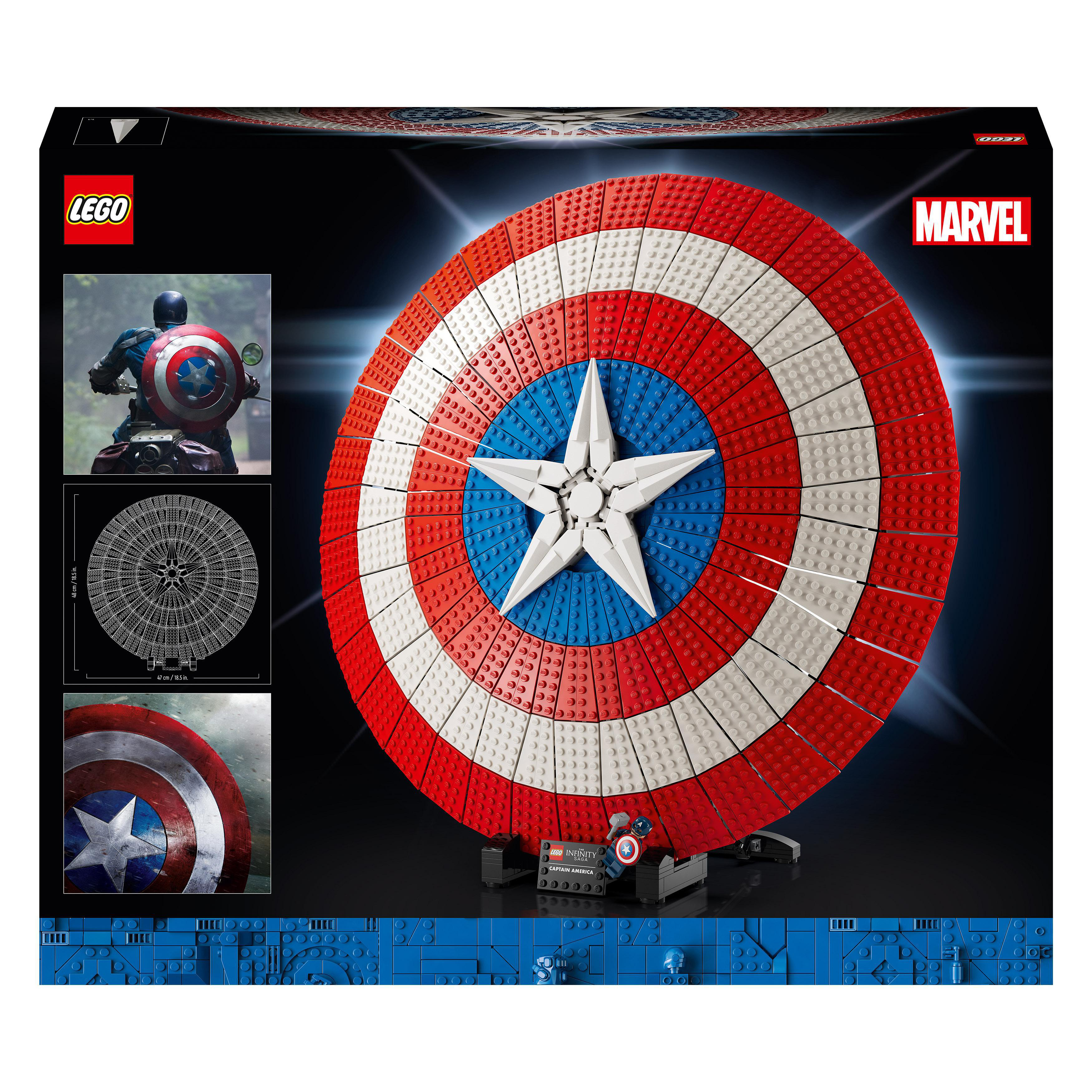 LEGO Marvel 76262 Americas Captain Bausatz, Mehrfarbig Schild