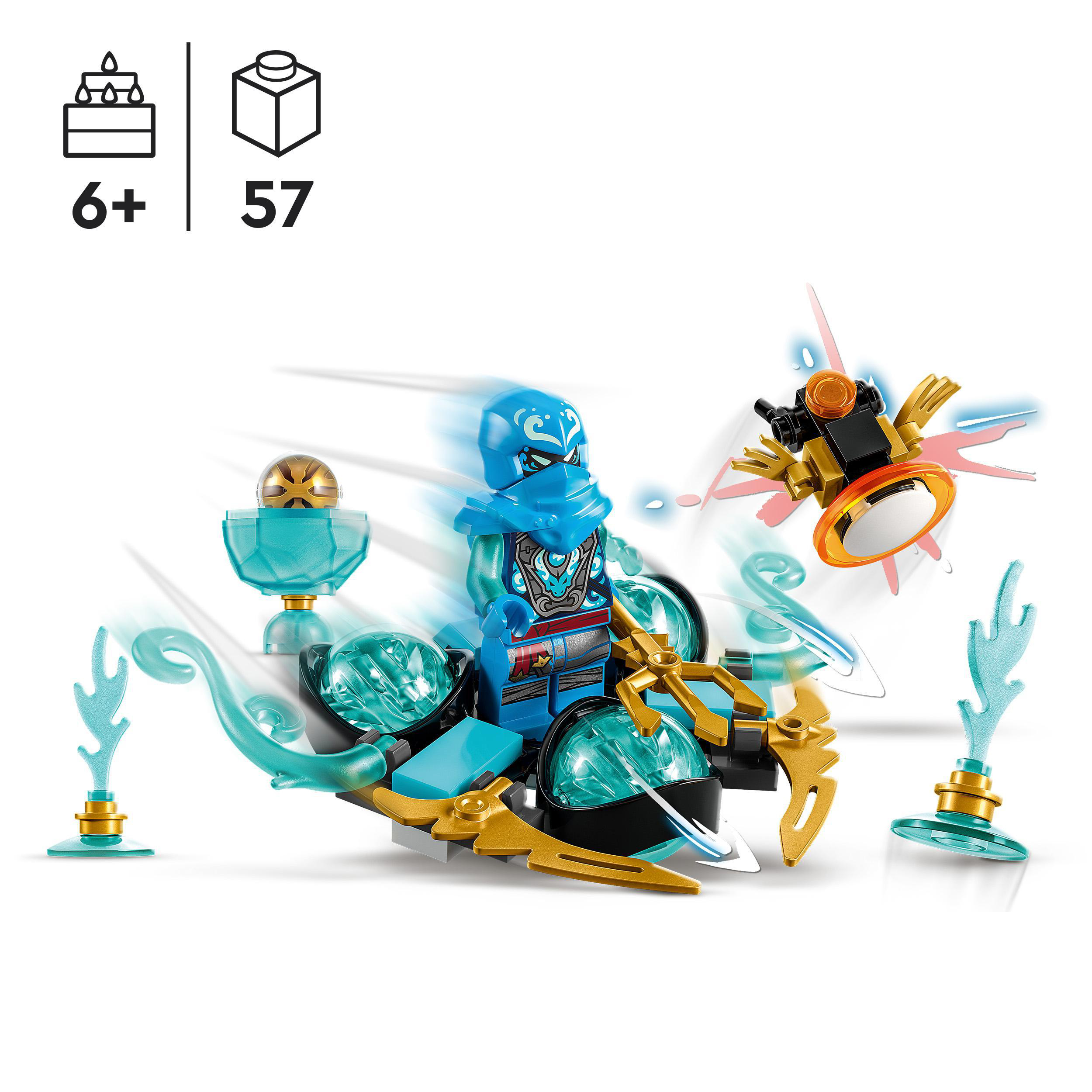 Nyas Mehrfarbig NINJAGO 71778 LEGO Bausatz, Drachenpower-Spinjitzu-Drift