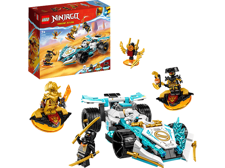LEGO NINJAGO 71789 Verfolgungsjagd mit Kais Flitzer und Ras' Motorrad  Bausatz, Mehrfarbig LEGO® NINJAGO